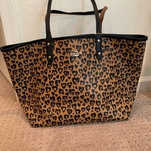 Coach leopard tote